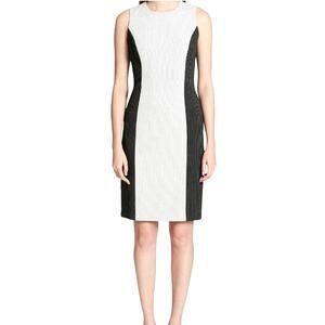 Calvin Klein Polka Dot Sleeveless Sheath Dress Women's Size 0 Business Casual